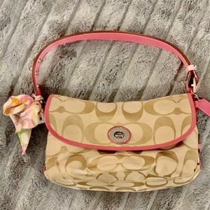 Handcrafted Coach purse with Coach scarf